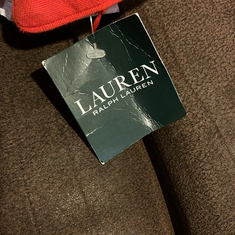Ralph Lauren Oblong Throw Pillow 14”x26” Tomato new